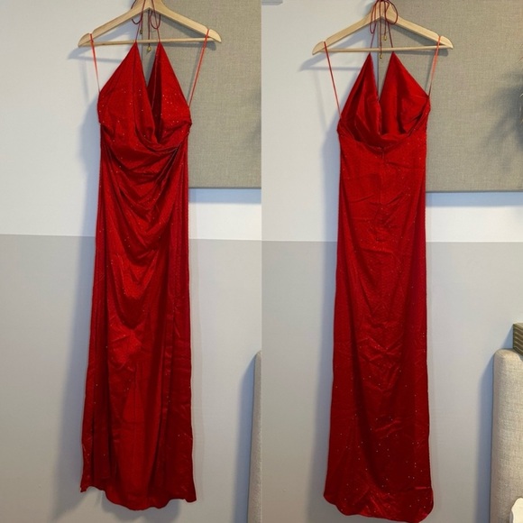 RETROFETE Ceres Embellished Silk Maxi Dress Red Size XS - Picture 6 of 6